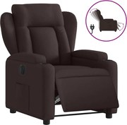 vidaXL Fotoliu rabatabil electric, maro închis, material textil