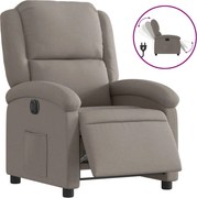 vidaXL Fotoliu rabatabil electric, gri taupe, material textil