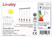 Lustră LED pe cablu BADO 5xLED/5W/230V Lindby