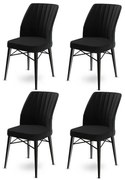 Set de scaune de sufragerie Flex Black, 4 buc.