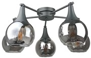 Lustră aplicată STAR 5xE27/60W/230V negru/negru fumuriu
