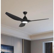 ZEVENTI - Ventilator de tavan URBINO LED, 20W/230V, Wi-Fi Tuya, negru + telecomandă