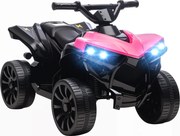 AIYAPLAY Quad Electric pentru Copii 6V, ATV cu Faruri LED și Muzică, 18-56 Luni, Roz | Aosom Romania
