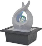 vidaXL Fântână de interior cu iluminare LED, polirășină