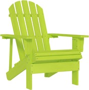 vidaXL Scaun de grădină Adirondack, verde, lemn masiv de brad