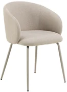 MAZZONI EXPORT CLARA Bej (material Basel 24)/picioare bej - SCAUN MODERN ADÂNC TAPIȚAT PENTRU SALON/LIVING/BIROU LOFT