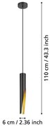 Lustră LED pe cablu Eglo 900872 BARBOTTO 1xGU10/4,5W/230V negru/auriu