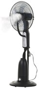 Ventilator Oscilant HOMCOM, Nebulizator 3 moduri, Ф44.5x120cm Negru | Aosom Romania