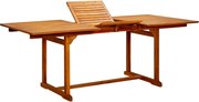 vidaXL Masă de grădină, (150-200)x100x75 cm, lemn masiv de acacia