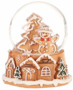 Decorațiune de Crăciun Om de zăpadă din turtădulce, poliresin, 9 cm