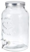 Borcan cu robinet si capac, EH Excellent Houseware, 5,5 L, Transparent