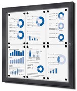 Vitrina de informații interioară care se poate încuia 6 x A4, antracit