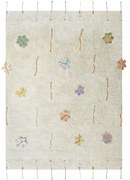 Covor de joacă pentru copii crem din bumbac 120x160 cm Wildflowers – Lorena Canals