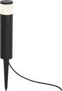 Lampa moderna de exterior tip bolard 12V neagra, cu LED inclus, IP65 - Voltaire Palo
