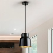 Pendul din metal negru cu auriu Vulcano