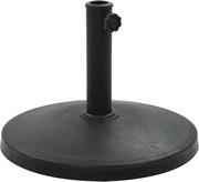 vidaXL Suport umbrelă de soare rotund, negru, 10 kg, polirășină