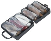 Geantă de voiaj pentru pantofi, organizator pentru 6 perechi, NEGRU ÎNTUNECAT, WENKO