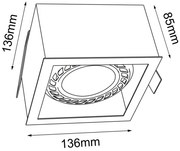 Brosline 3273 - Plafonier CAGE 1xGU10/18W/230V, alb