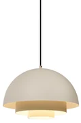 Lampa suspendată scandinavă crem cu interior alb - Loes