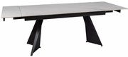 Masa extensibila Laconi alb/negru L160-220xl90 cm
