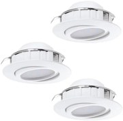 SET 3x corp de iluminat LED încastrat Eglo 78755 PINEDA LED/6W/230V 3000K alb