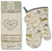 Set cu prosoape și mănușă de bucătărie 4 buc. Woodland – Cooksmart ®