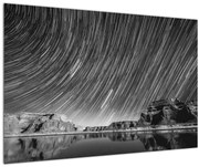 Tablou albnegru cu cerul și stele (90x60 cm)