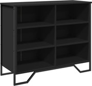 vidaXL Dulap, negru, 91x35,5x74,5 cm, lemn prelucrat