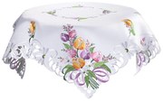Faţă de masă brodată LALELE COLORATE 85 x 85 cm
