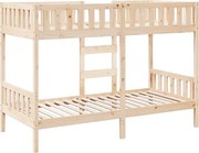 vidaXL Pat supraetajat, 90x200 cm, lemn masiv de pin