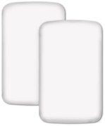 Set 2 cearceafuri din bumbac cu elastic roata pentru patut cosleeper 90x50 cm Kidizi, Alb