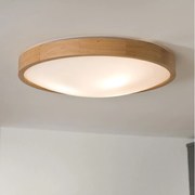 Brilagi-LED RGBW Plafonieră dimabilă CARVALHO SLIM 3xE27/15W/230V Wi-Fi stejar, diametru 47 cm