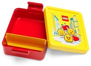 Cutie pentru gustare cu capac galben LEGO® Iconic, roşu