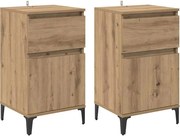 vidaXL Dulap de noapte 2 pcs Stejar Artizanal 40 x 35 x 70 cm