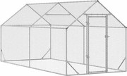 vidaXL Cușcă pentru pui Argintiu 400x170x177cm Oțel Galvanizat