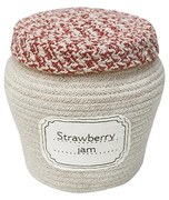 Coș de jucării pentru copii crem din material textil ø 20x23 cm Jam Jar – Lorena Canals