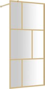 vidaXL Paravan duș walk-in, auriu, 80x195 cm, sticlă ESG transparentă