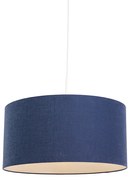 Lampă modernă cu pandantiv alb cu abajur albastru antic 50 cm - Combi 1