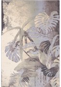 Covor gri/crem din lână 200x300 cm Plants – Agnella