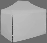 Pavilion de grădină 2x3m - din oțel, 4 pereţi laterali, Gri / antracit