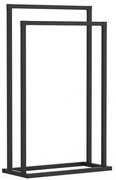 Suport prosoape AWD Horward, metal, negru, 45.50 cm x 76.00 cm x 21.50 cm, 1.1 kg