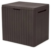 Cutie de depozitare pentru grădină din plastic City, 113L, maro