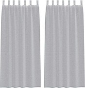 vidaXL Cortină din Voile 2 pcs Gri închis 225 x 140 cm Poliester
