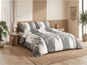 Lenjerie de pat creponata TIRSO POLY gri-alb Dimensiune lenjerie de pat: 70 x 90 cm | 140 x 200 cm