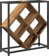 vidaXL Raft pentru vin Lemn vechi 51 x 18 x 52,5 cm Lemn compozit