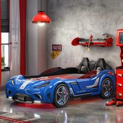 Pat masina GTE-albastru, colectia Champion Racer 100x190 cm