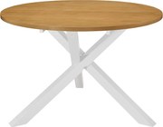 vidaXL Masă de bucătărie, alb, 120 x 75 cm, MDF