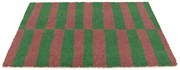 Covoraș de intrare din fibre de nucă de cocos 40x60 cm Pink & Green Half Stripes – Artsy Doormats