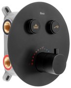 Set de duș incastrat Rea LUNGO Black Matt BOX