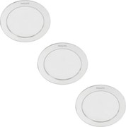 SET 3x plafonieră LED încastrată DIAMOND 1xLED/3,5W/230V 2700K Philips